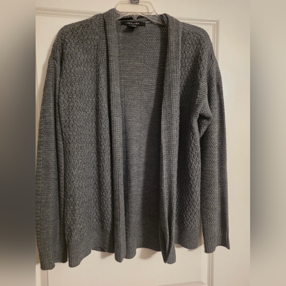 89th & Madison Heather Gray Open Front Cardigan
